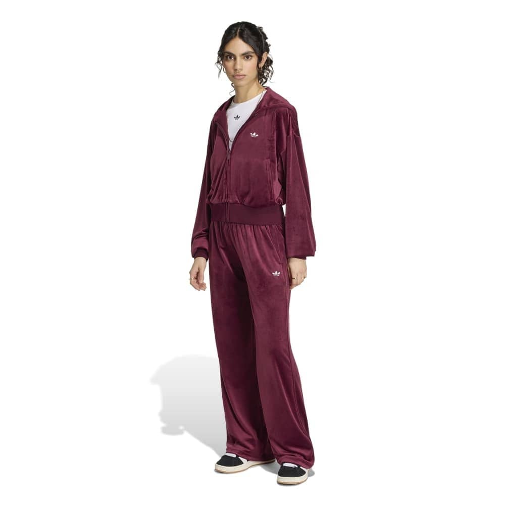 Adidas Essentials Velour Track Top - Maroon
