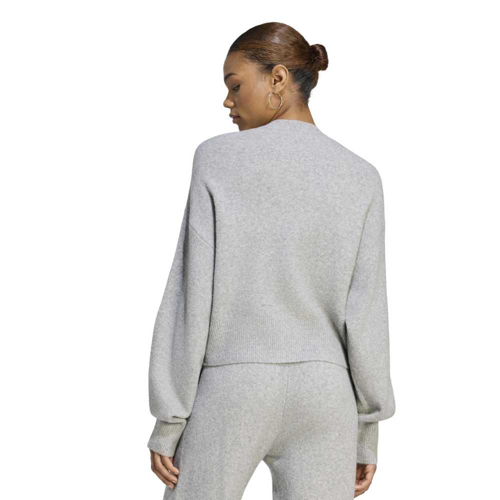 Adidas Women's Essentials Knit Cardigan - Medium Grey Heather