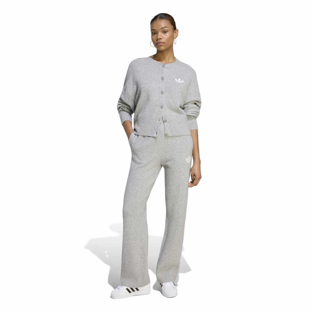 Adidas Women's Essentials Knit Cardigan - Medium Grey Heather