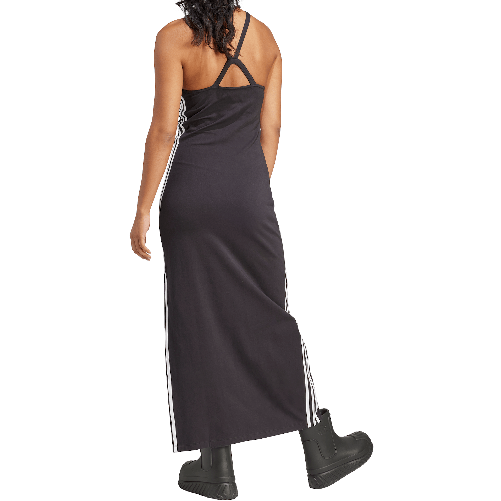 adidas Womens 3 Stripe Maxi Dress - Black