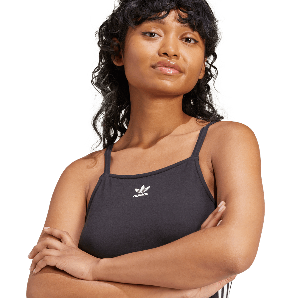 adidas Womens 3 Stripe Maxi Dress - Black