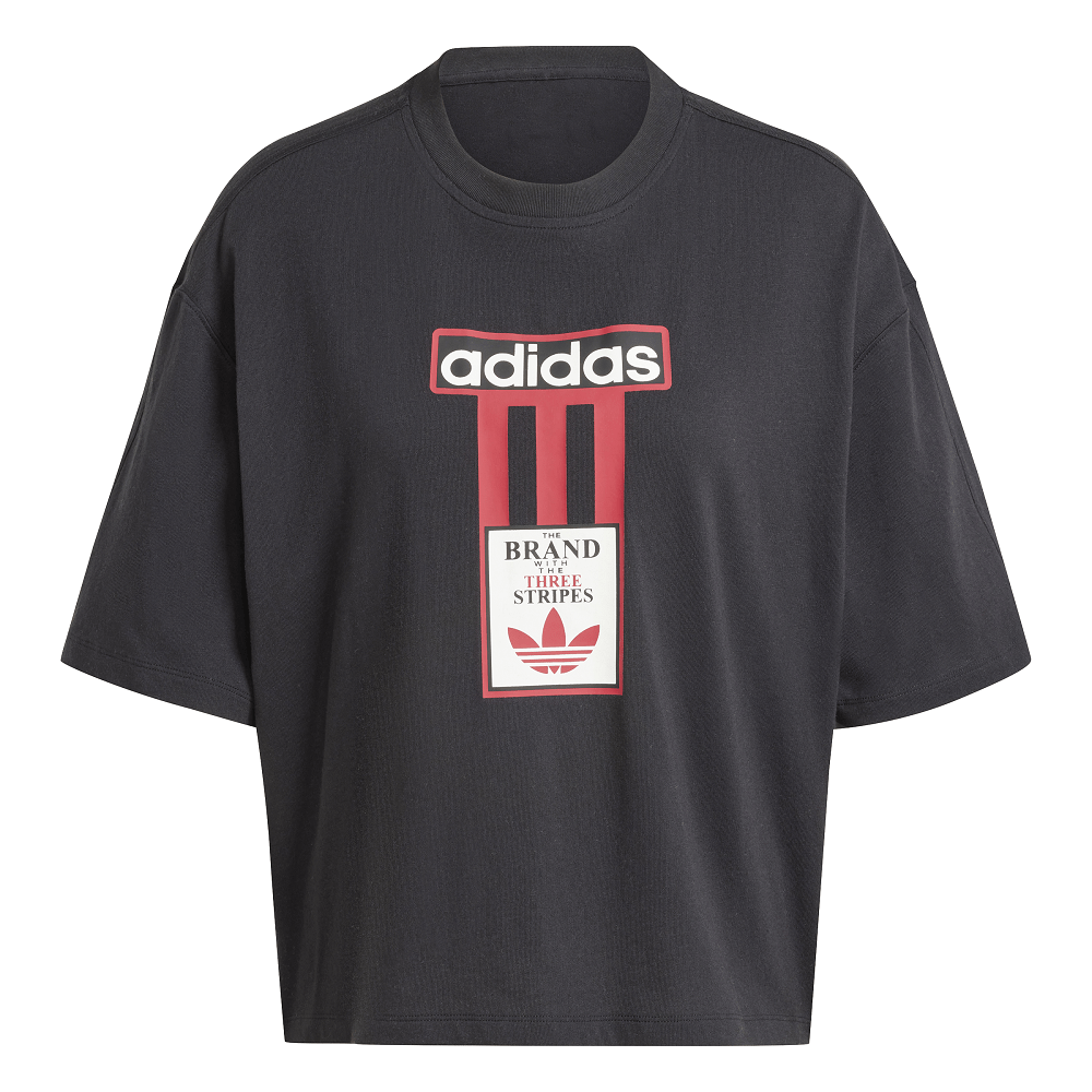 adidas Womens Adibreak Graphic Logo Tee - Black