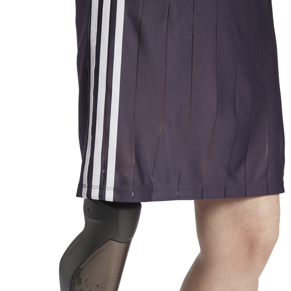 adidas Womens Adicolor 3-Stripes Pinstripe Dress - Purple