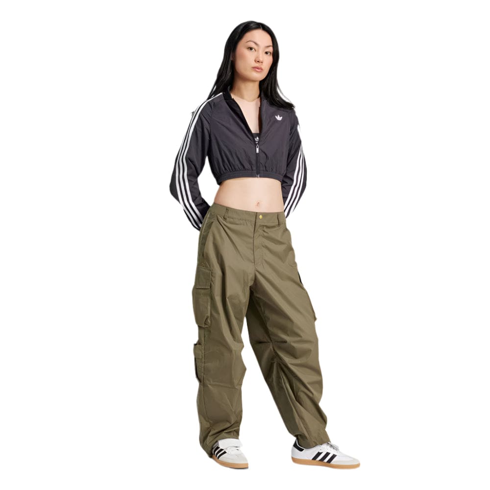 adidas Womens adicolor Teamgeist Cropped Track Top - Black / White