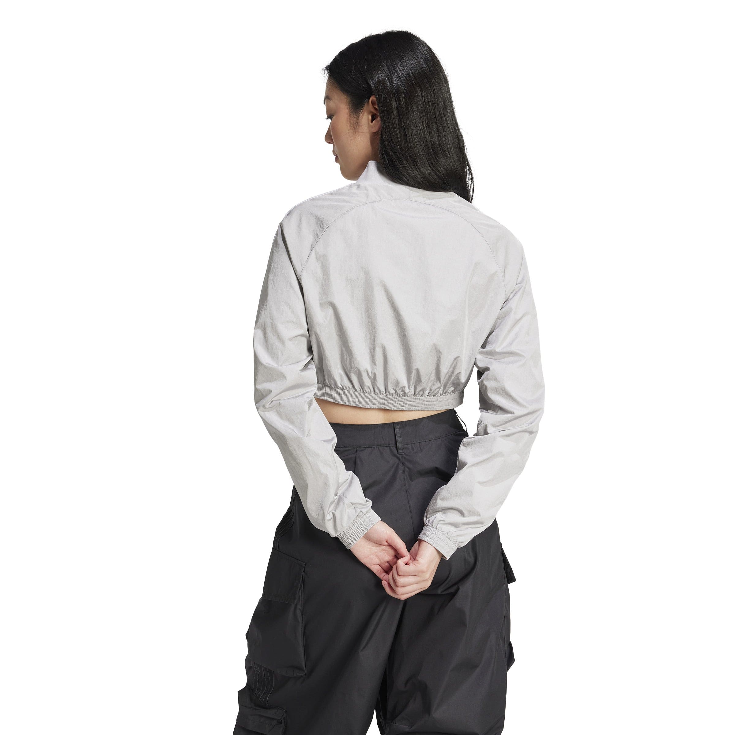 Adidas adicolor Teamgeist Cropped Track Top - Grey Two / White