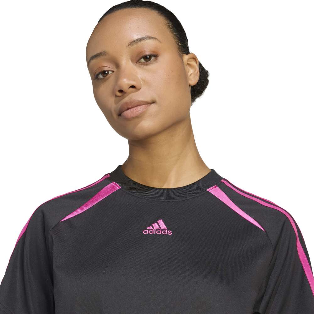 adidas Womens Adicolor Teamgeist Loose Tee - Black / Pink