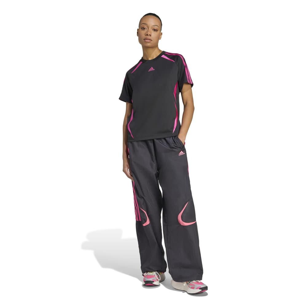 adidas Womens Adicolor Teamgeist Loose Tee - Black / Pink