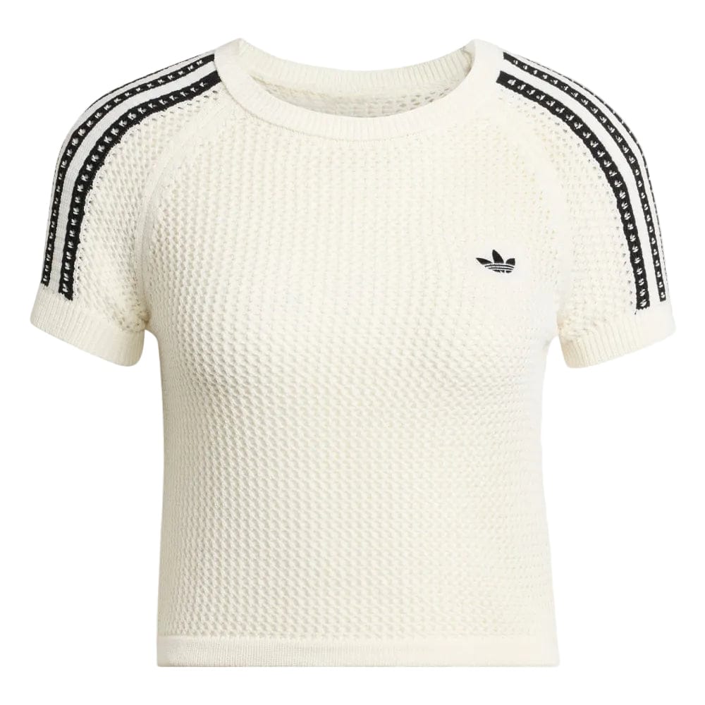 adidas Womens Crochet Tee - White