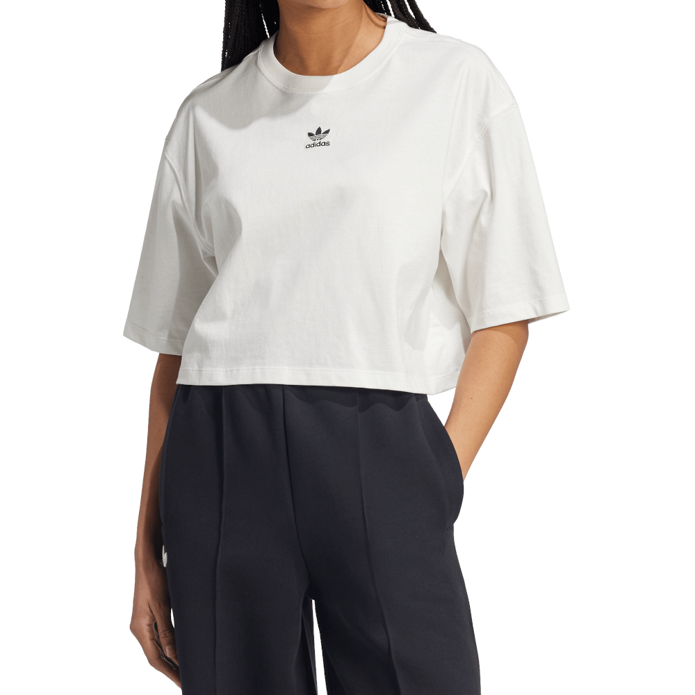 adidas Womens Essentials Crop Tee - Cloud White