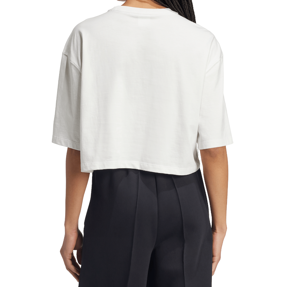 adidas Womens Essentials Crop Tee - Cloud White