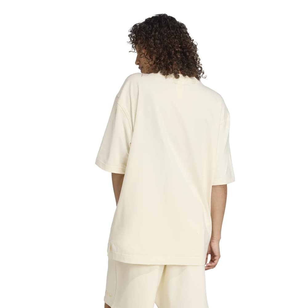 adidas Womens Essentials Linear Oversized Tee - Cream White