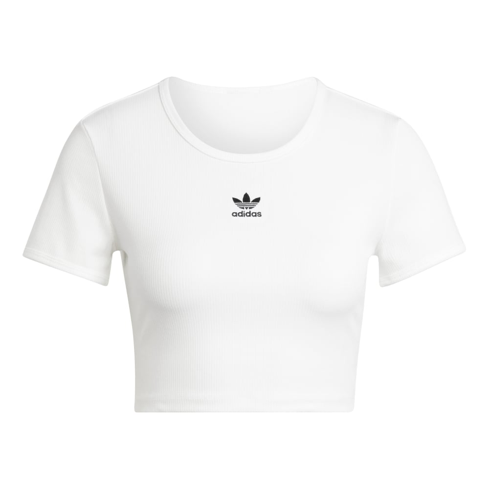 adidas Womens Essentials Ribbed Tee -White