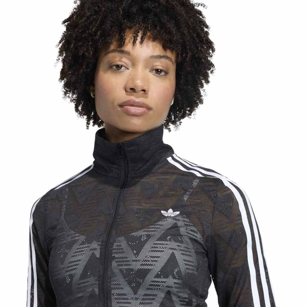 adidas Womens Firebird Classic Lace Track Top - Black