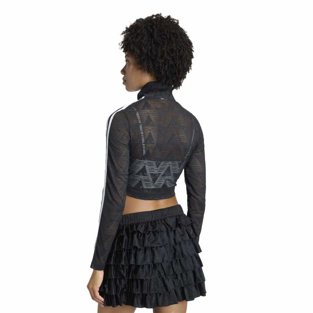 adidas Womens Firebird Classic Lace Track Top - Black