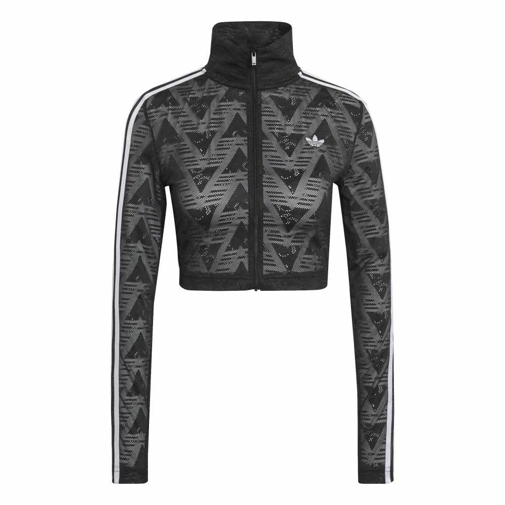 adidas Womens Firebird Classic Lace Track Top - Black