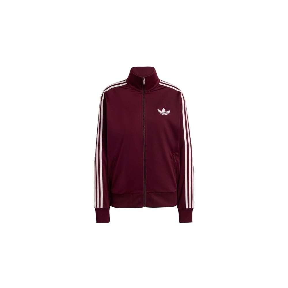 adidas Womens Firebird Loose Track Top - Maroon / White