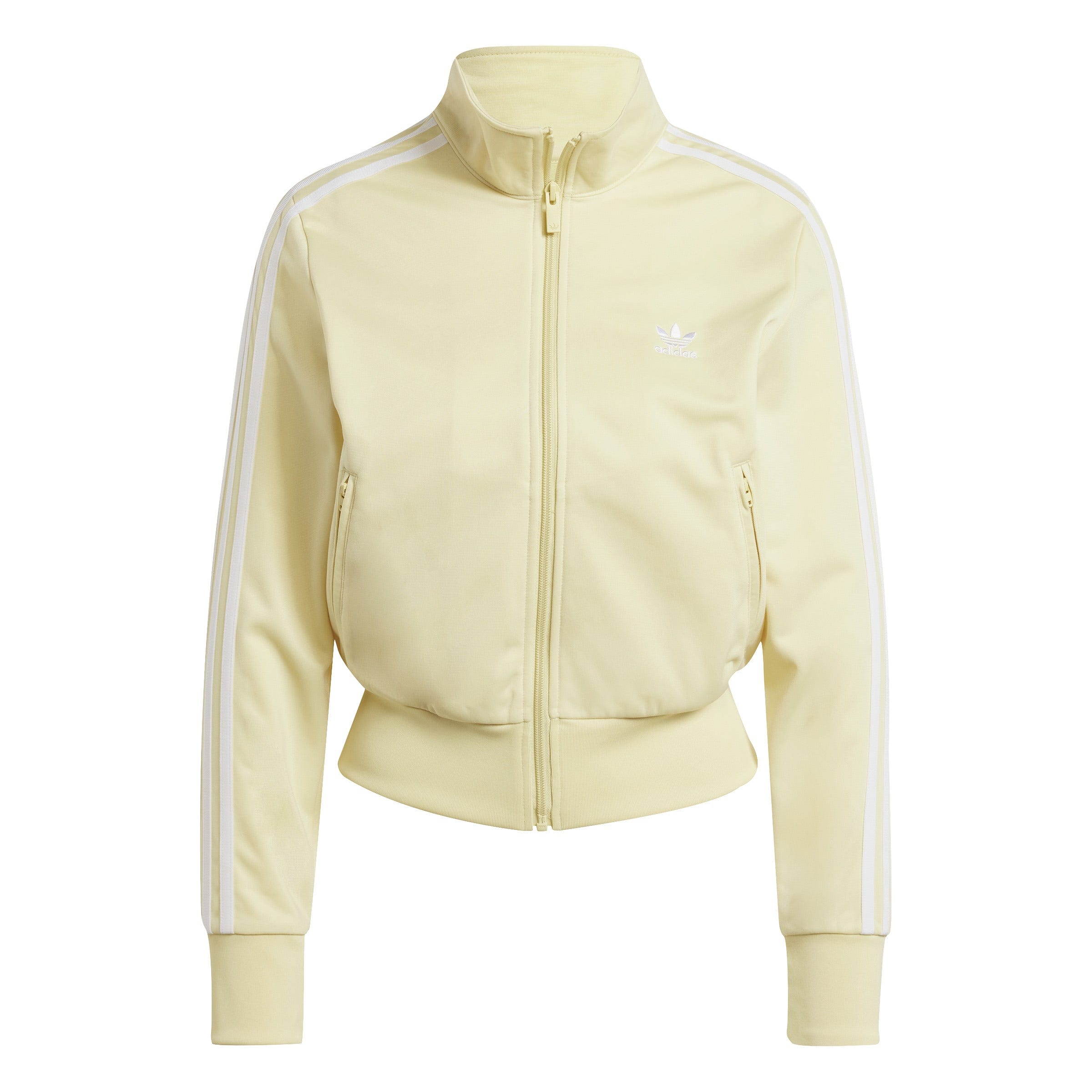 Adidas Womens Firebird Track Top - Powder Yellow / White