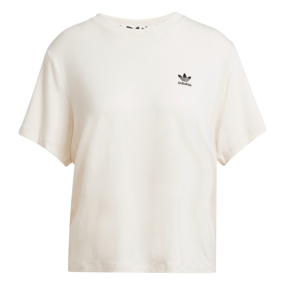 adidas Womens Leopard Trefoil Infill Tee - Wonder White
