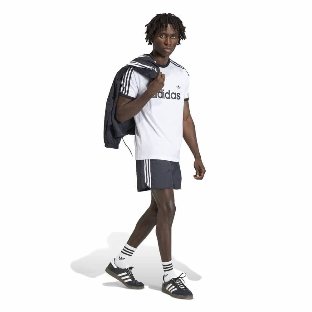 Adidas 3-Stripes Slim Ringer T-Shirt - White