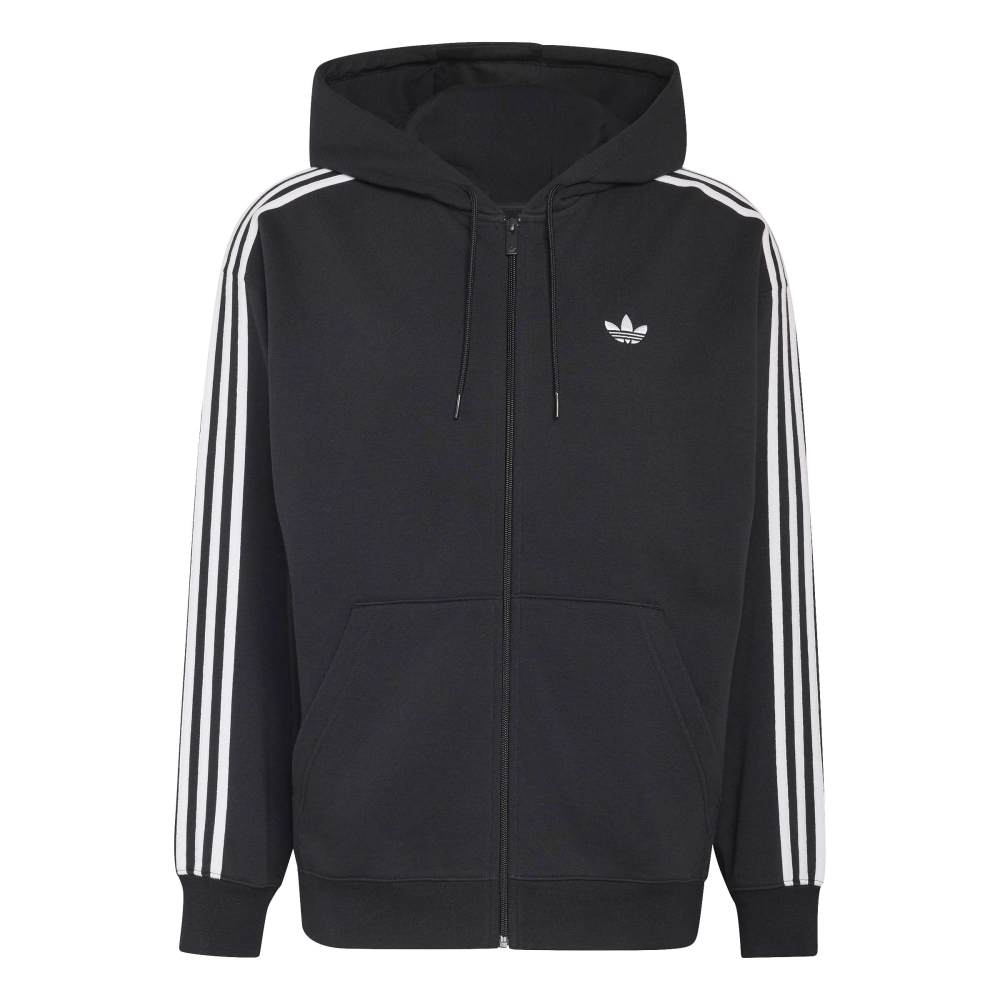 Adidas Adicolor Oversize Full-zip Hoodie - Black