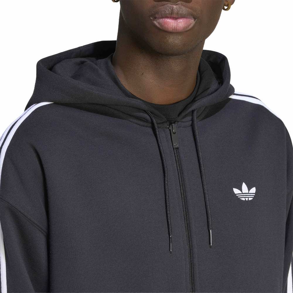 Adidas Adicolor Oversize Full-zip Hoodie - Black