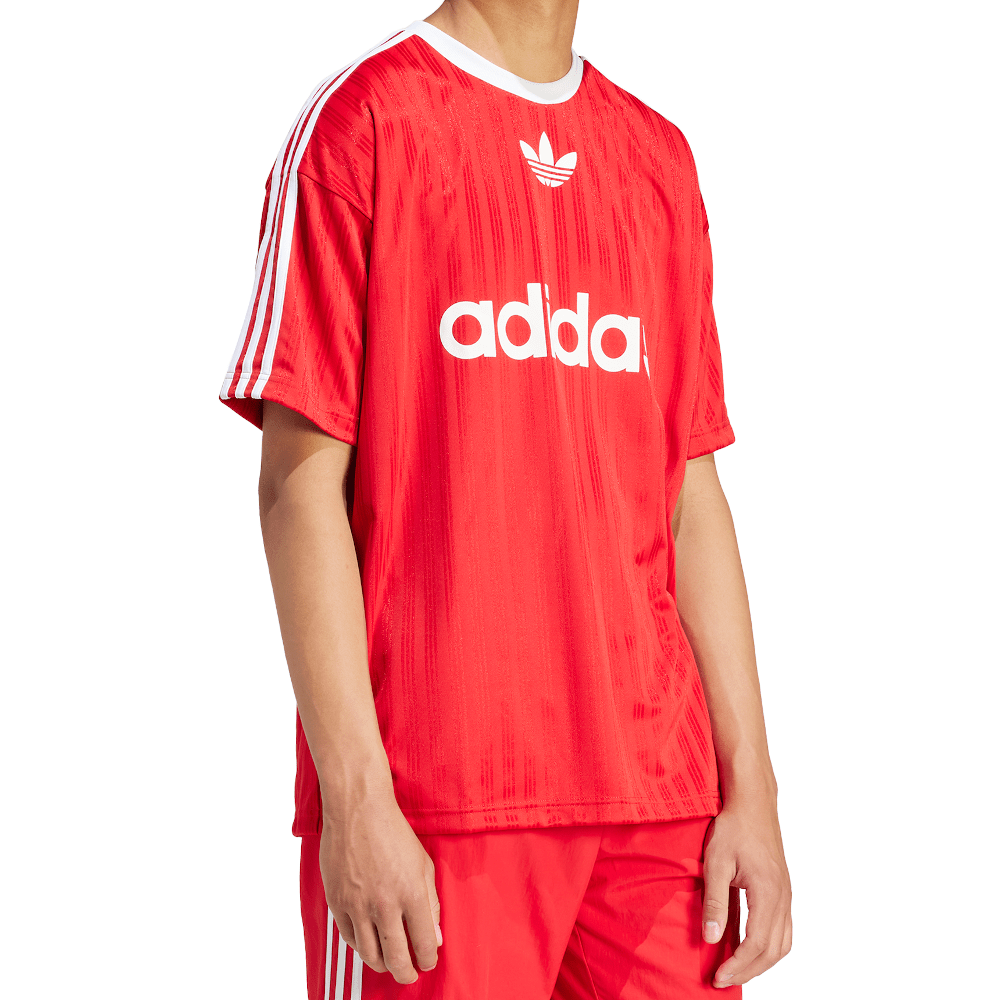 adidas Adicolor Poly Tee - Better Scarlet / White