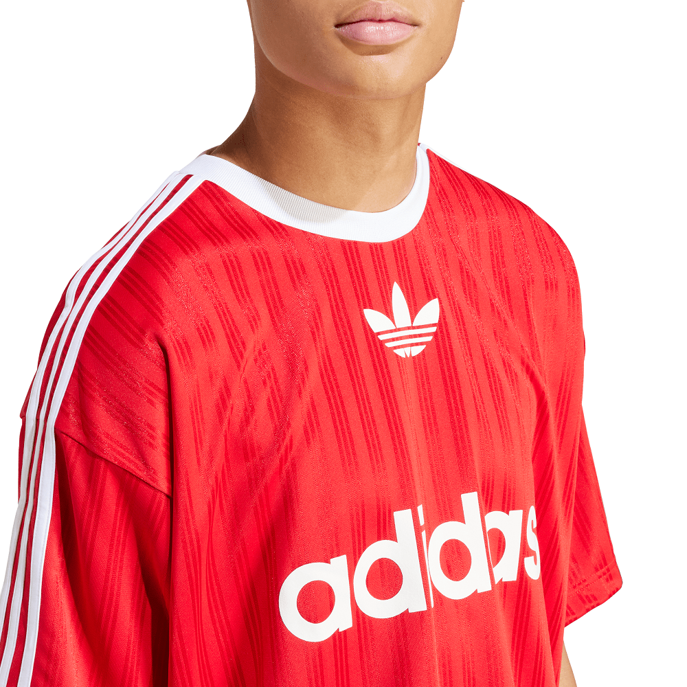 adidas Adicolor Poly Tee - Better Scarlet / White