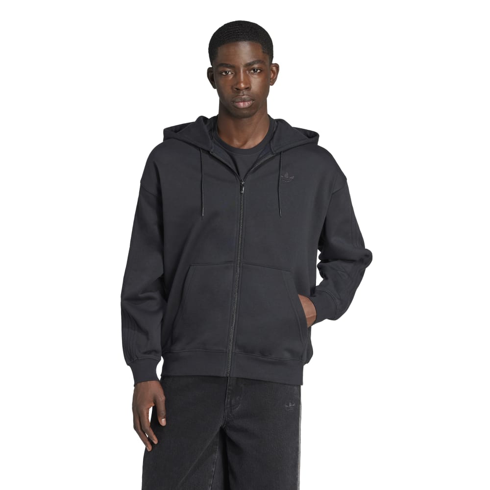 adidas Adicolour Oversized Full-Zip Hoodie - Black