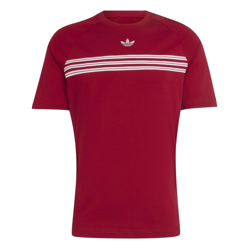 Adidas Chest Stripes Tee - Team Victory Red