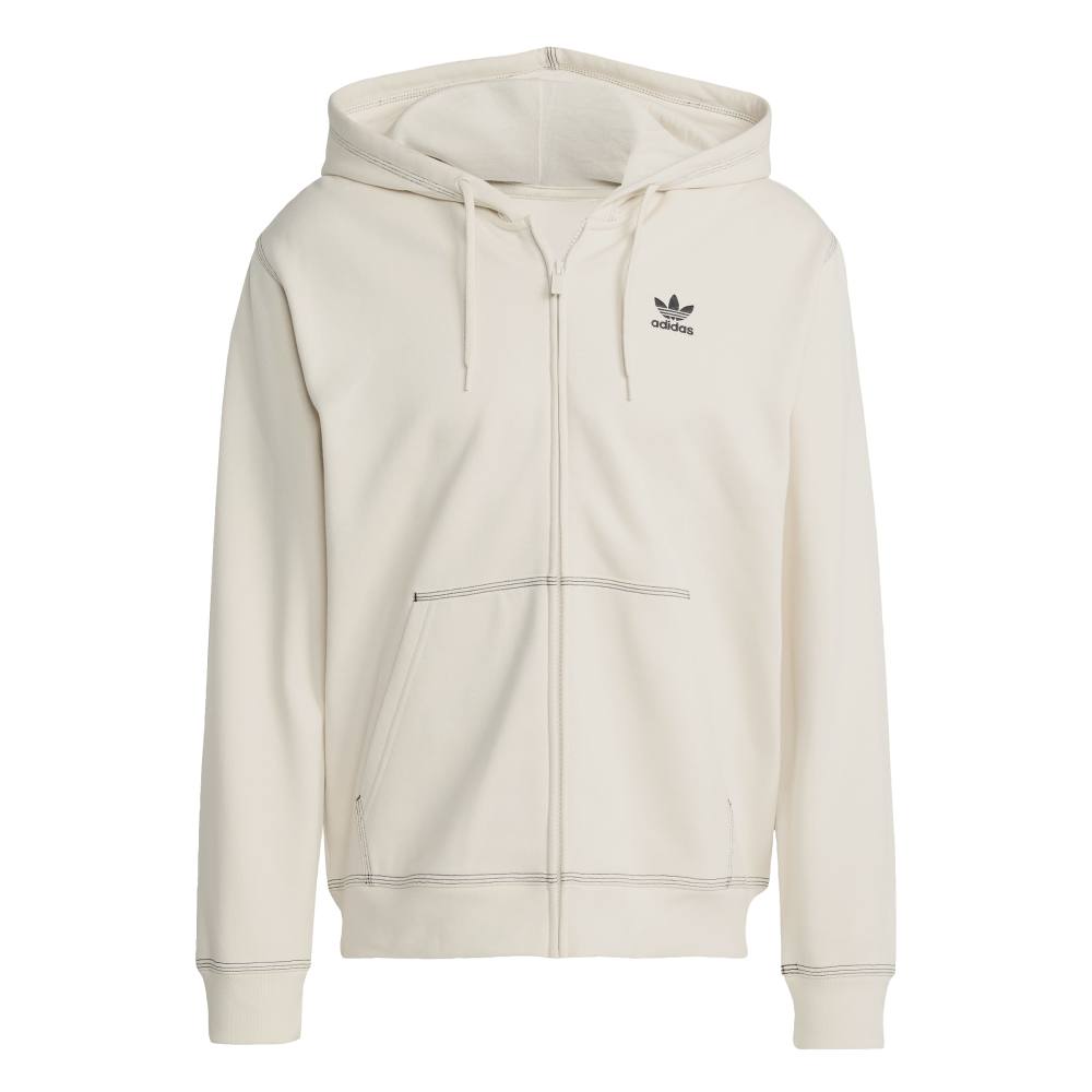 adidas Essentials Trefoil Full-Zip Hoodie - Wonder White