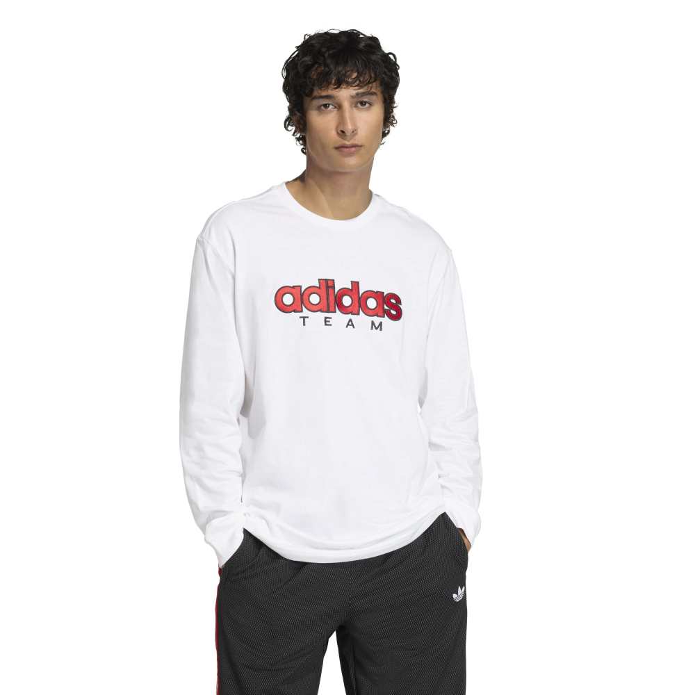 adidas GFX Long Sleeve Tee  - White