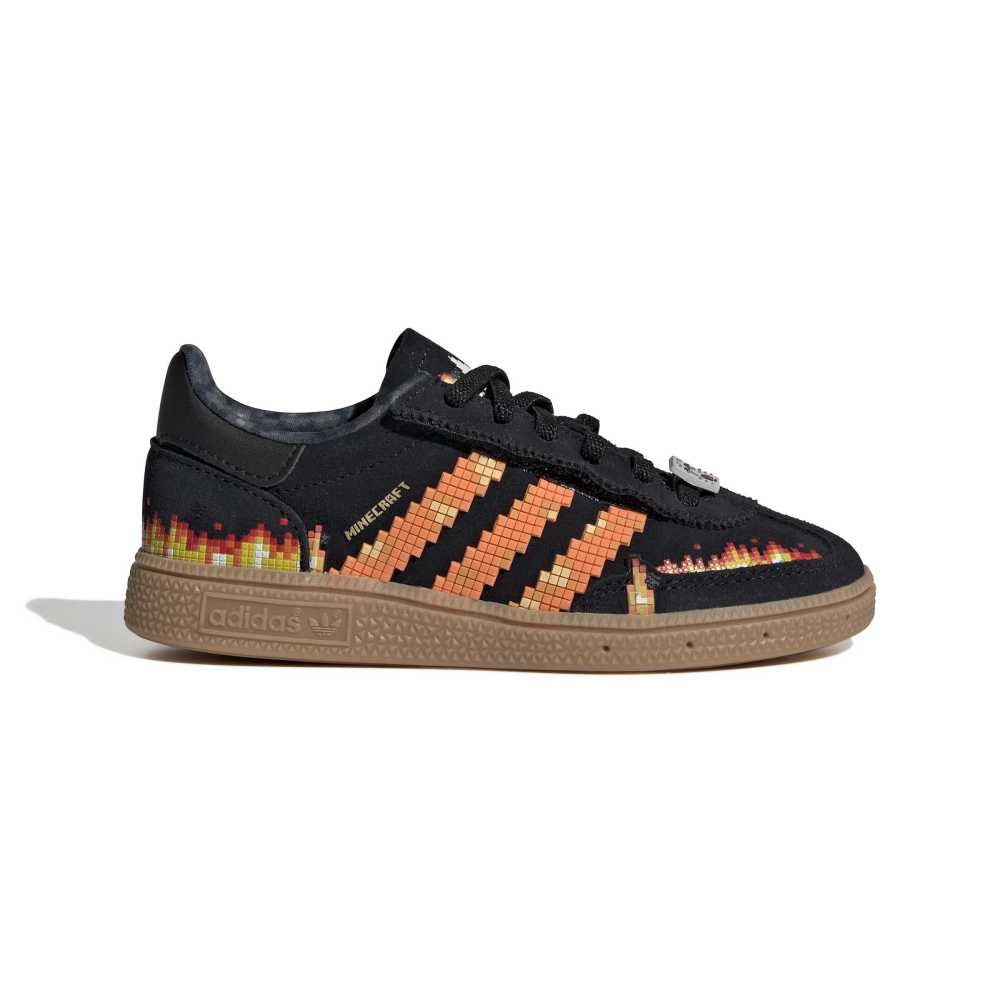 adidas X Minecraft Childrens Handball Spezial - Core Black / Pure Orange / Cloud White