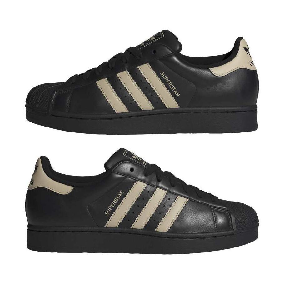 adidas Superstar II - Core Black / Stone Khaki / Core Black