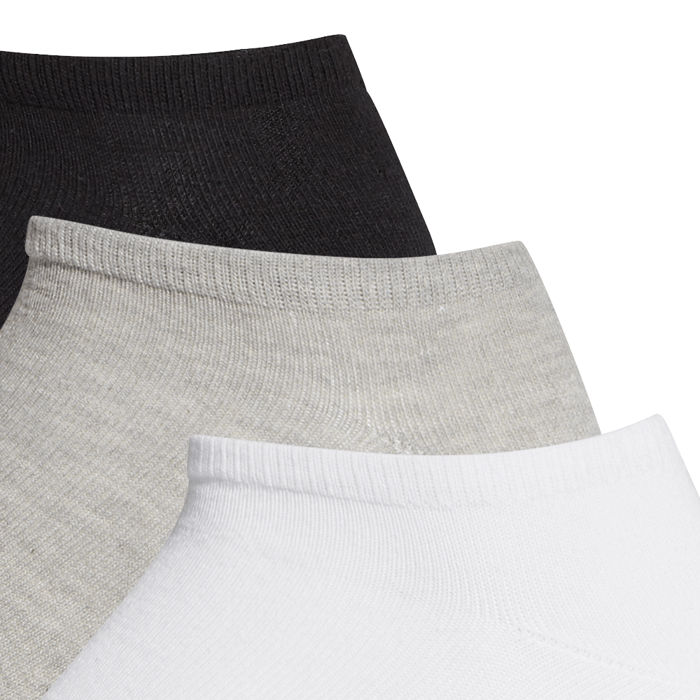 adidas Trefoil Liner Socks 3 Pack - White / Black / Grey