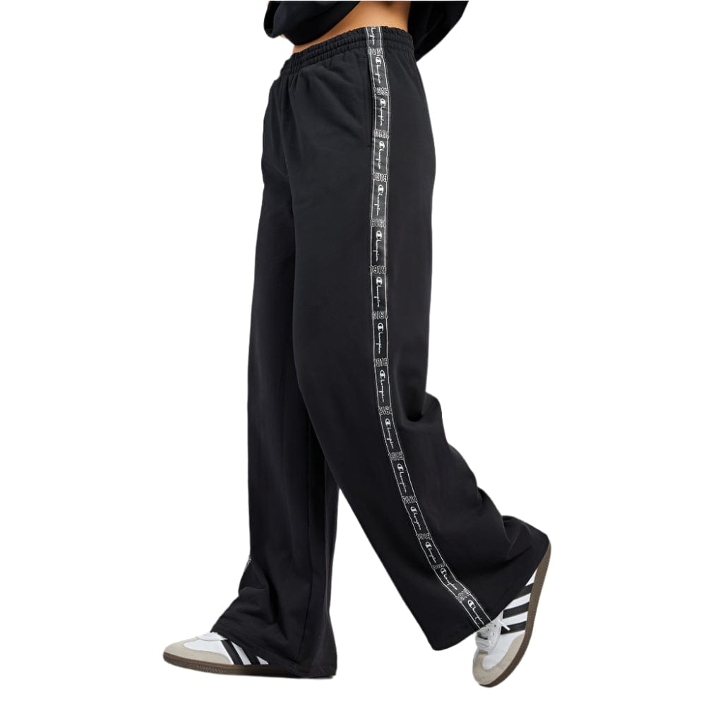 Champion Womens Lux Taping Wide Leg Pants  - Black