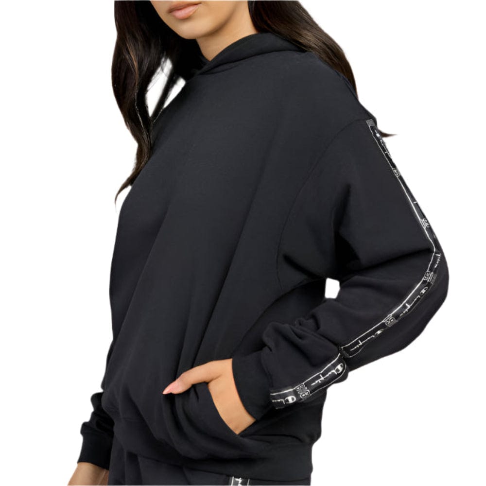 Champion Womens Lux Taping Hoodie - Black