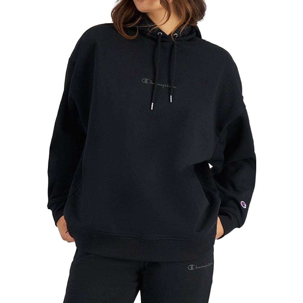 Champion Womens Script Tonal Hoodie - Black
