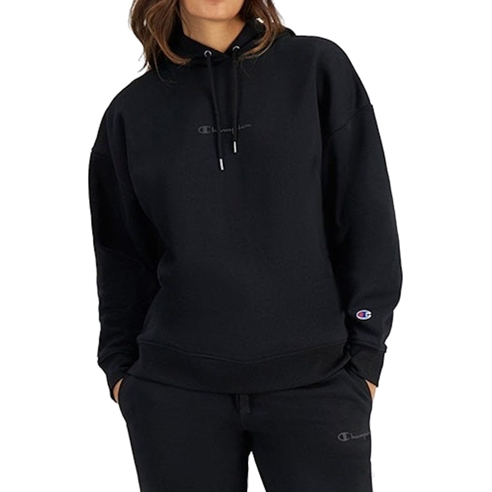 Champion Womens Script Tonal Hoodie - Black