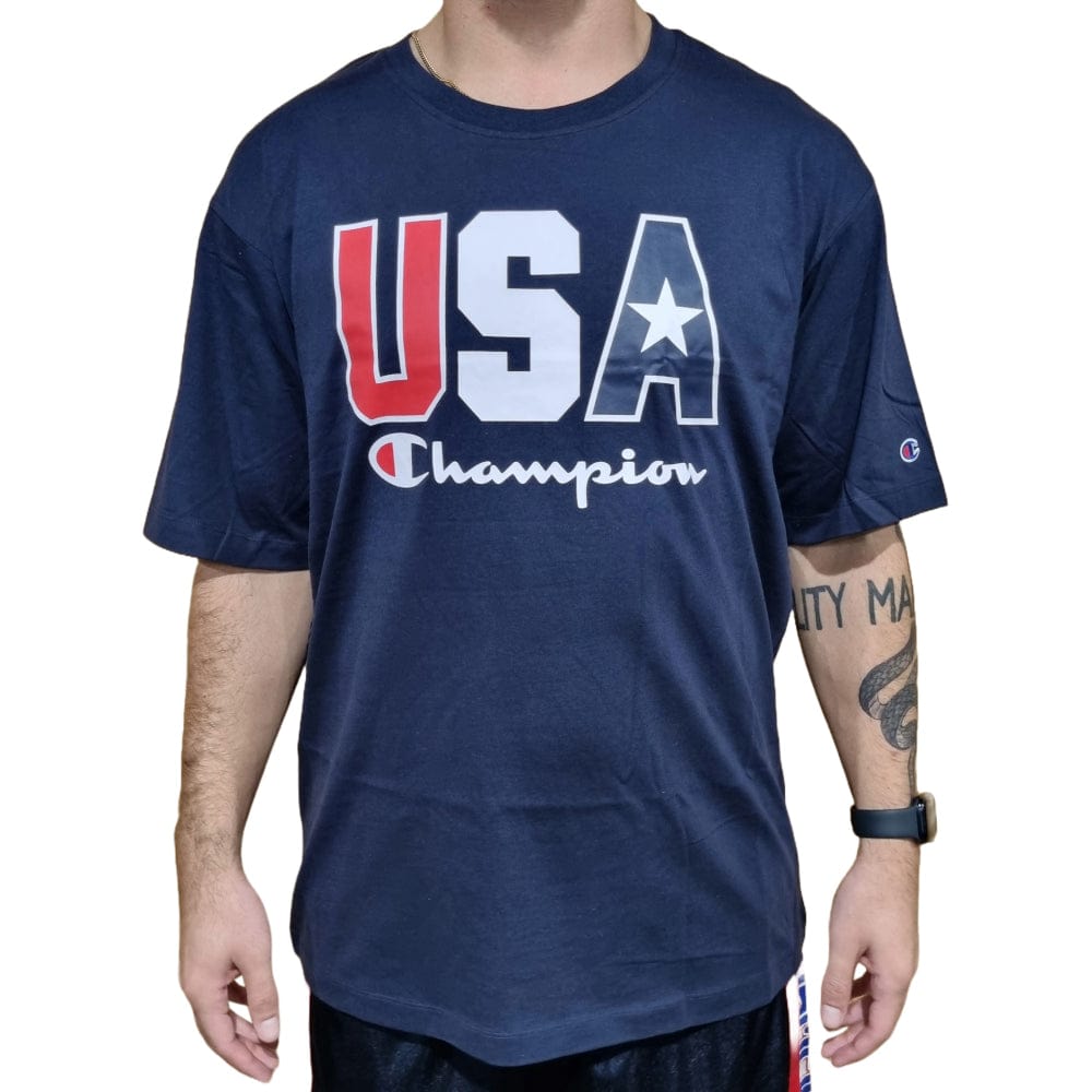 Champion Graphic Summer USA Tee - Navy