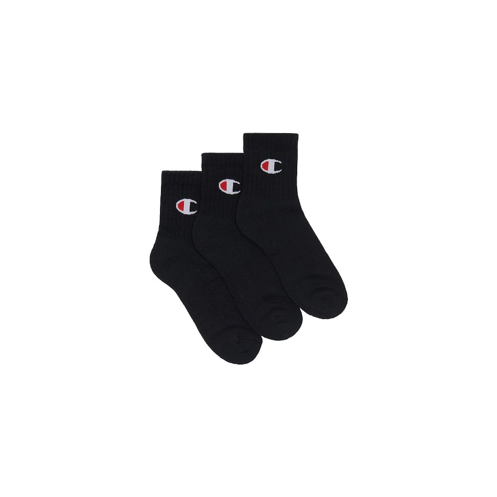 Champion Kids SPS C Quarter Crew Sock 3 Pack - Black