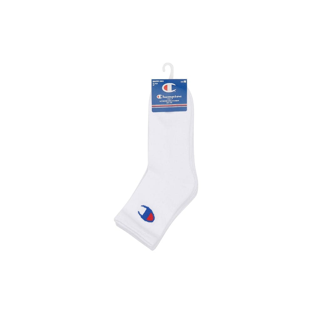 Champion Kids SPS C Quarter Crew Sock 3 Pack - White