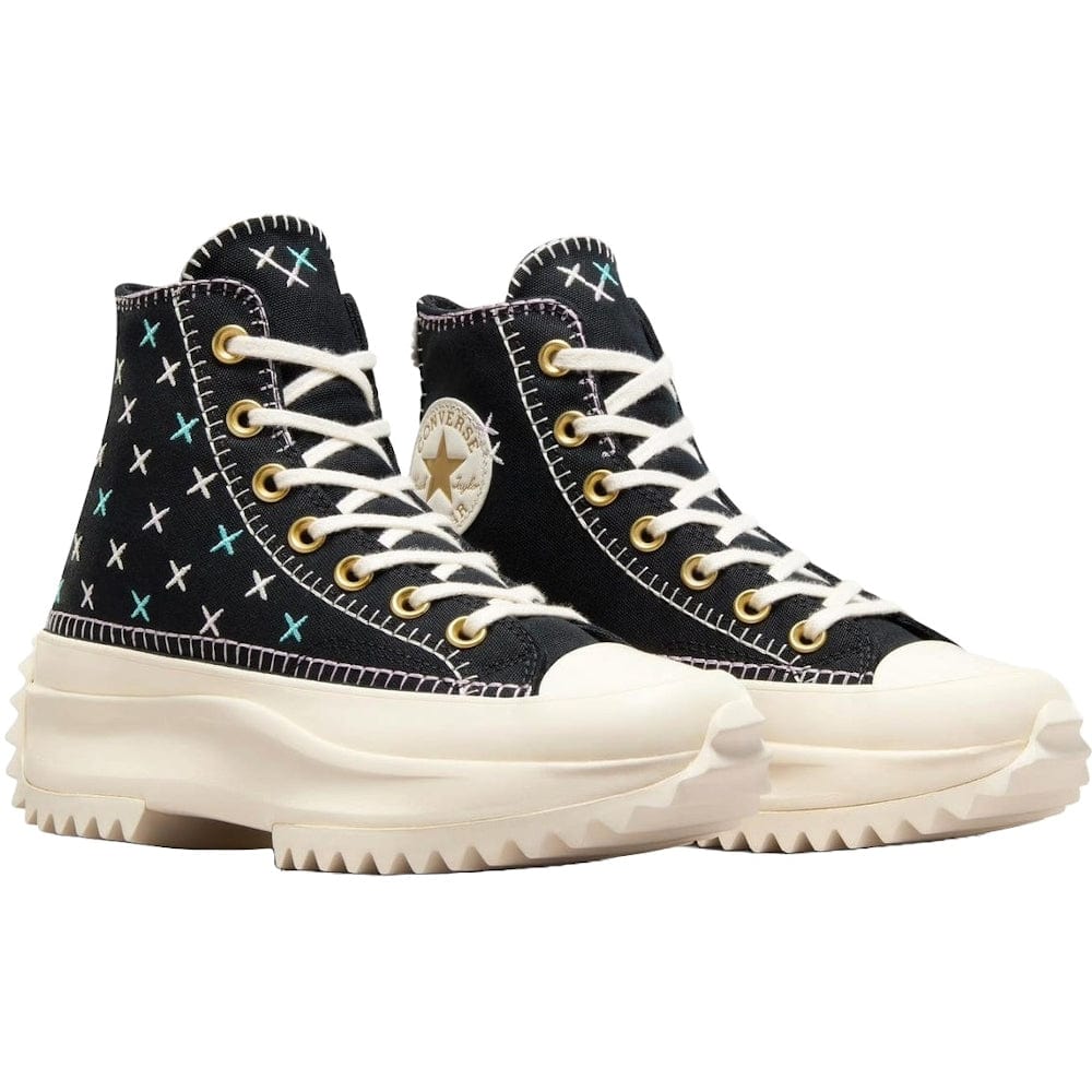 Converse Run Star Hike Crafted Stitching High Top - Black / Egret / Gold