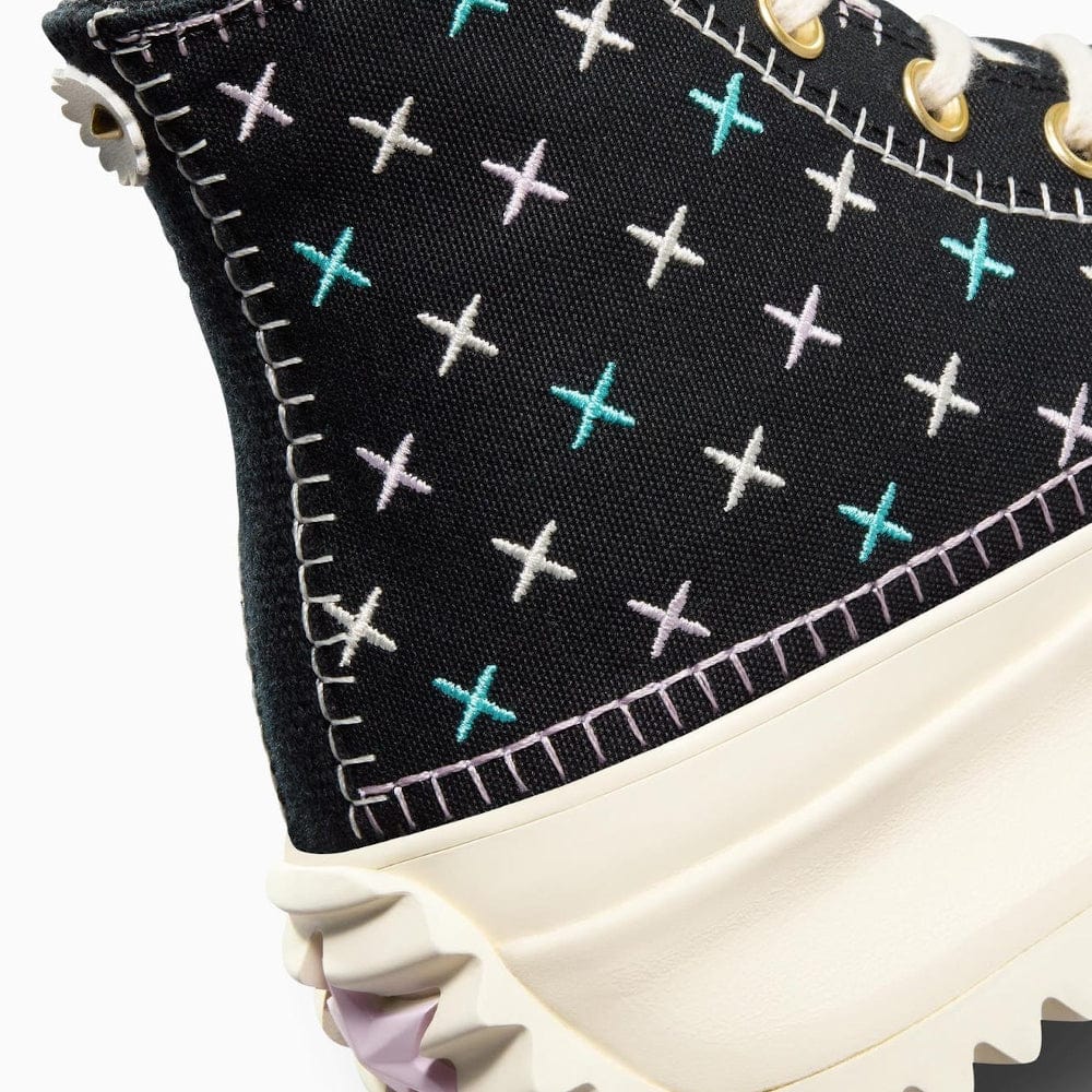 Converse Run Star Hike Crafted Stitching High Top - Black / Egret / Gold