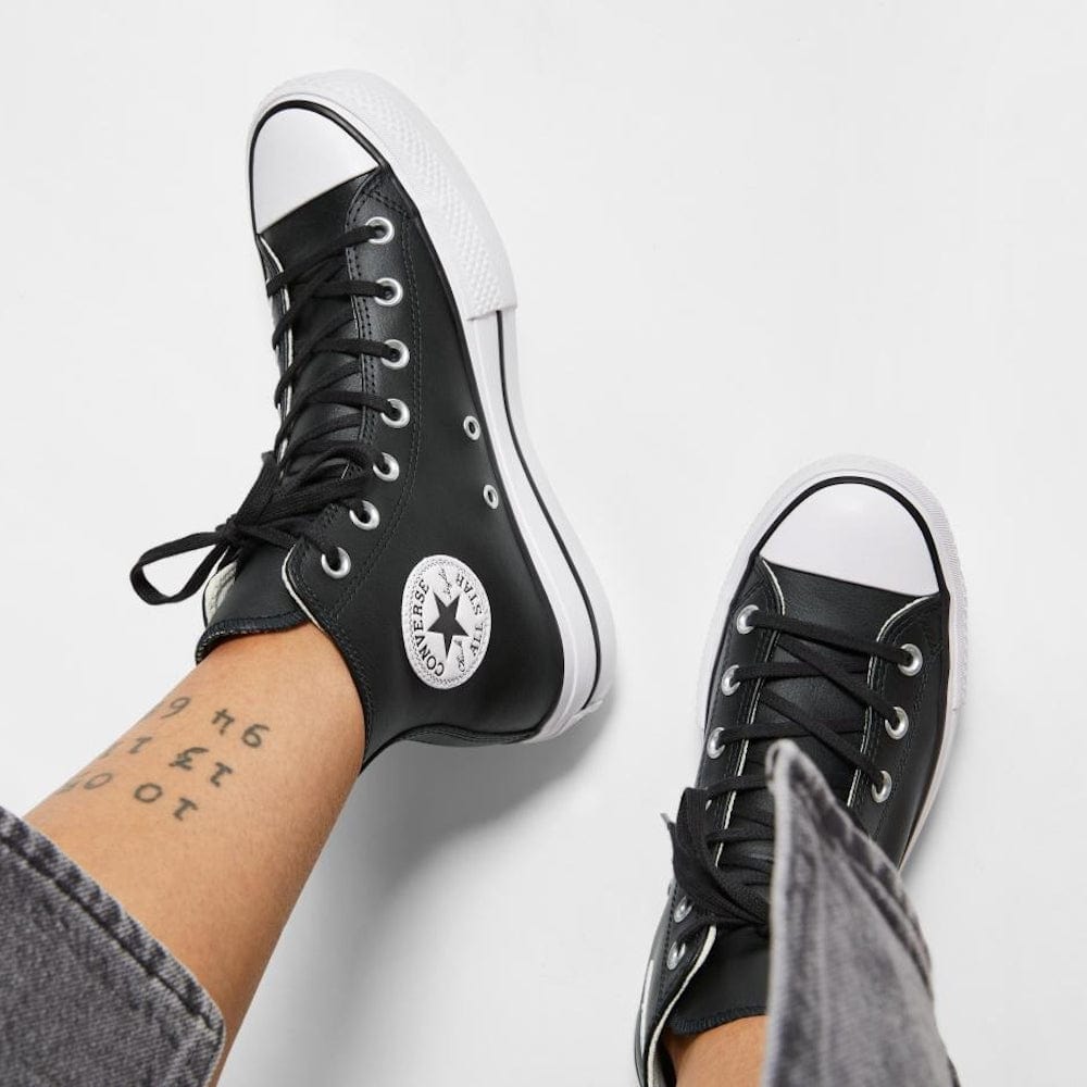 Converse Womens CT Lift Leather Hi - Black / White