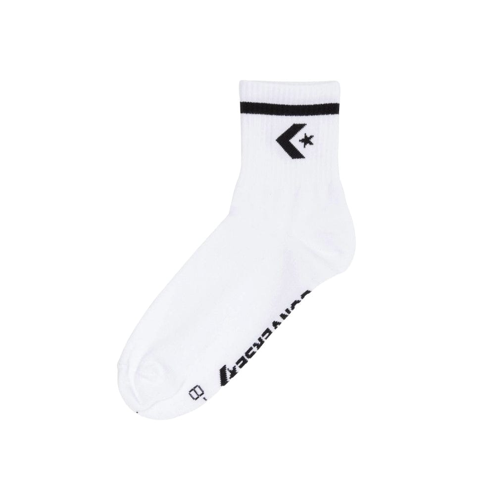 Converse Quarter Sock 3 Pack - White / Black