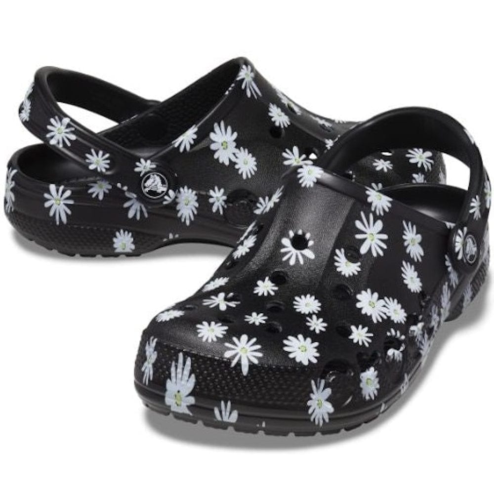 Crocs Baya Printed Clog - Black Daisy