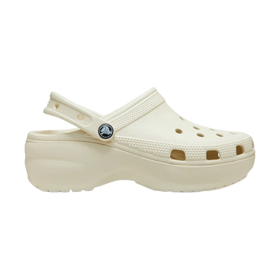 Crocs Womens Classic Platform Clog - Bone
