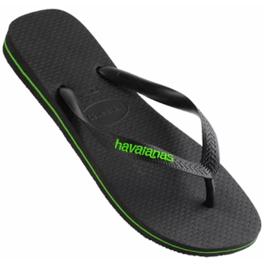 Havaianas Rubber Logo - Black / Neon Green