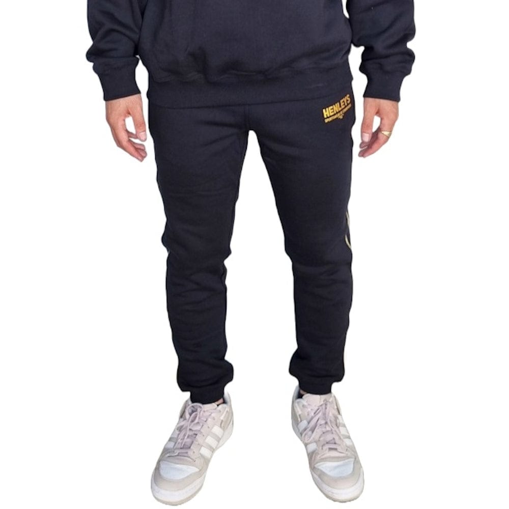 Henleys Champions Gold Track Pant - Black
