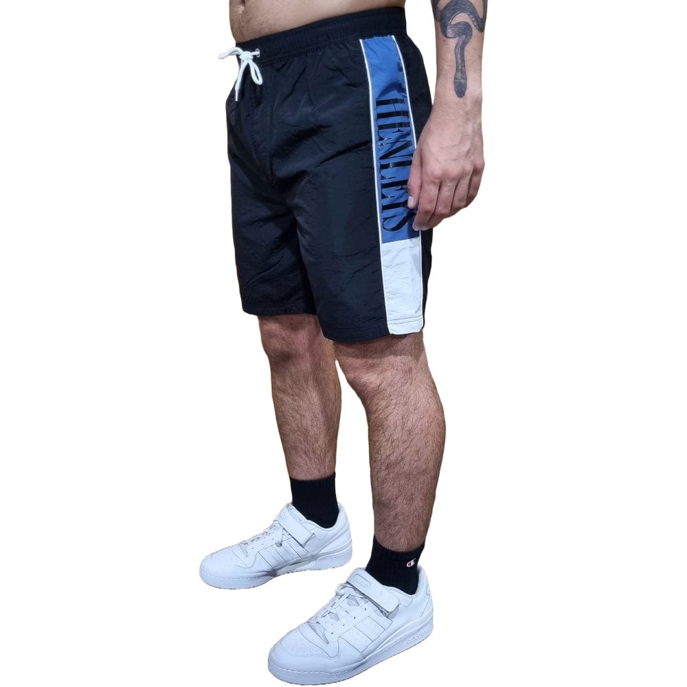 Henleys Panel Swim Short - Black / Blue